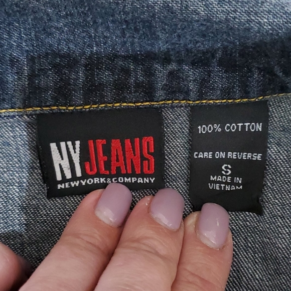 NY Jeans denim zip jacket(B) - Picture 3 of 4